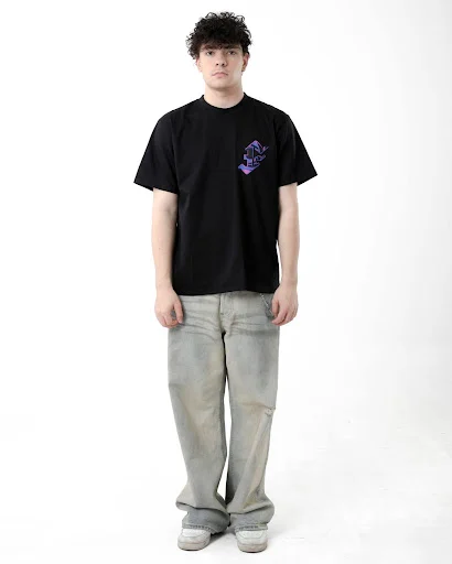 FATCHECK Comet Tee (Black + Blue)3