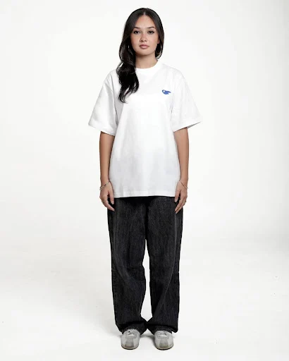 FATCHECK Comet Tee (White + Blue)