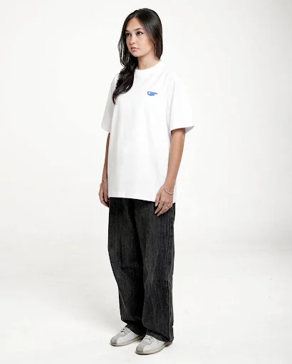 FATCHECK Comet Tee (White + Blue)2